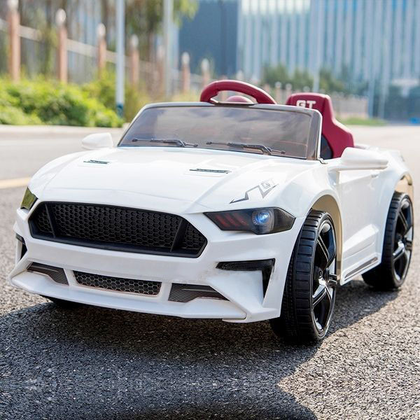 Дитячий електромобіль на акумуляторі Ford Mustang T-7625 білий. Машина на пульті Форд Мустанг