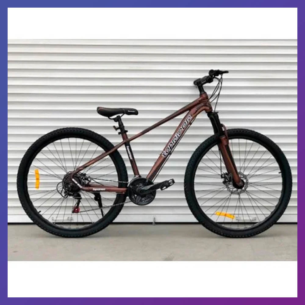 Велосипед гірський двоколісний одноподвесный на алюмінієвій рамі TopRider 901S 29" колеса 21" рама бордовий