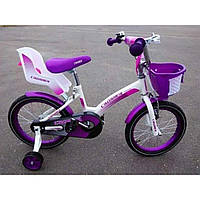 Детский двухколесный велосипед Crosser Kids Bike 16 дюймов детям 4-7 лет фиолетовый