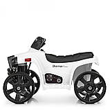 Дитячий електромобіль квадроцикл на акумуляторі Bambi M 3893 білий для дітей 2-6 років, фото 5