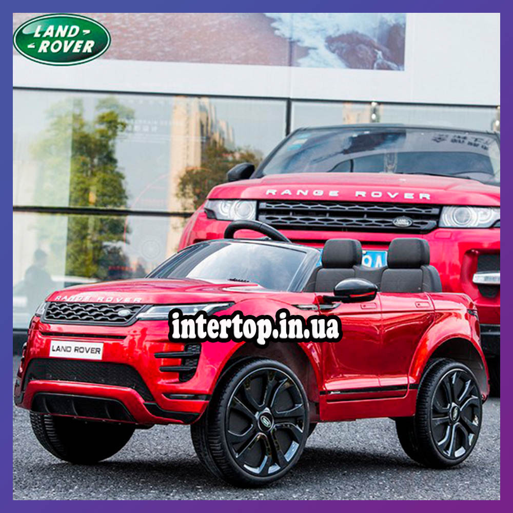 Дитячий електромобіль на акумуляторі Land Rover M 4418 з пультом радіоуправління 3-8 років червоний автопокраска