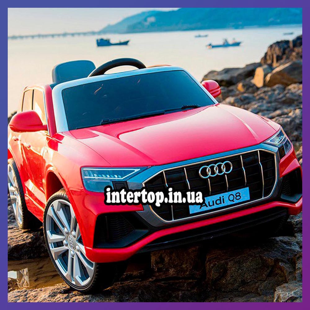 Дитячий електромобіль на акумуляторі Audi Q8 M 4528 з пультом радіоуправління для дітей 3-8 років червоний