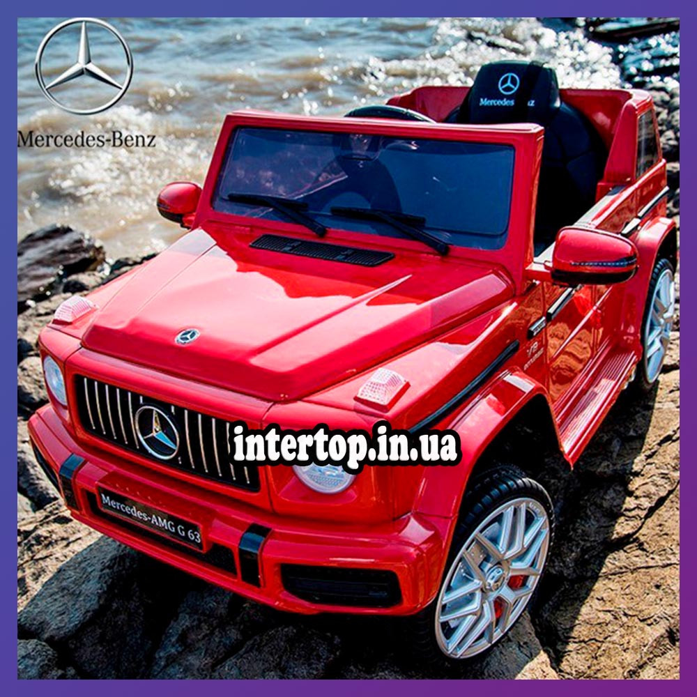 Дитячий електромобіль на акумуляторі Mercedes M 4280 з пультом радіоуправління 3-8 років автопокраска червоний