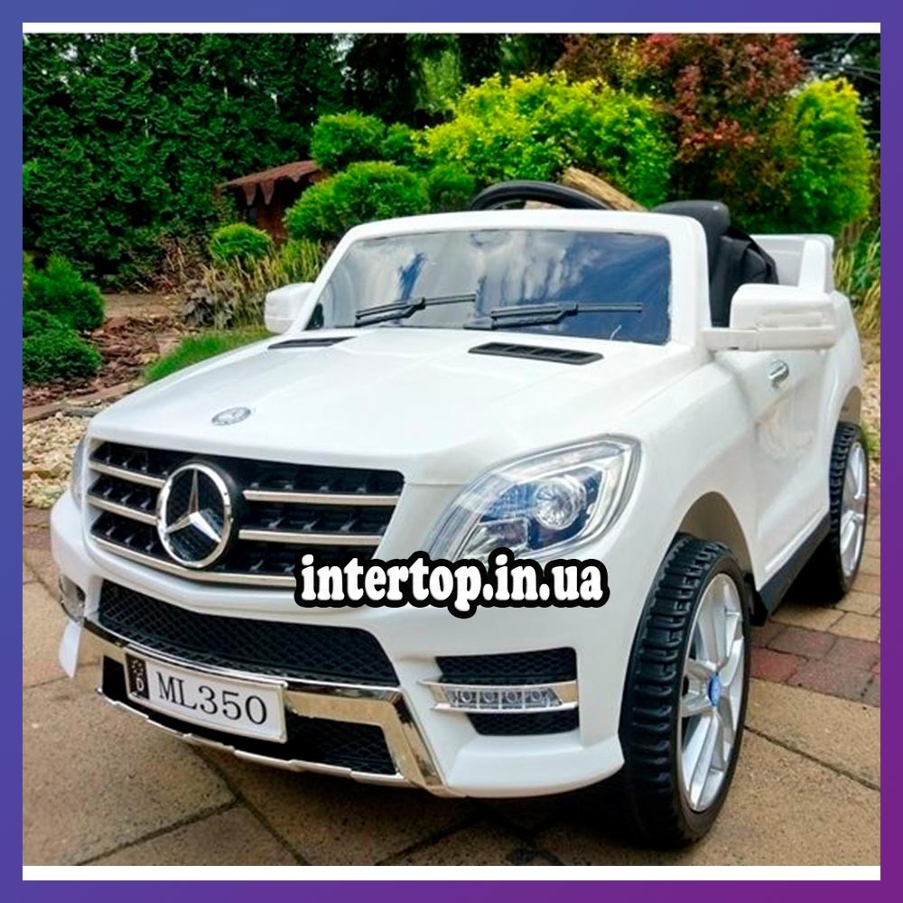 Дитячий електромобіль на акумуляторі Mercedes M 3568 з пультом радіоуправління для дітей 3-8 років білий