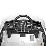 Дитячий електромобіль на акумуляторі Audi R8 M 4527 з пультом радіоуправління для дітей 3-8 років білий, фото 5