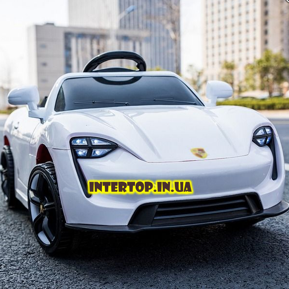 Дитячий електромобіль Porsche на пульті, FL1718 білий. Машина на пульті Порше