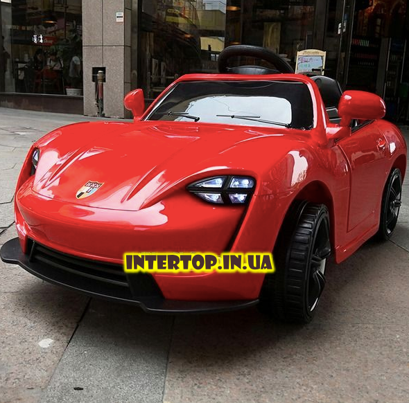 Дитячий електромобіль Porsche на пульті FL1718 червоний. Машина на пульті Порше