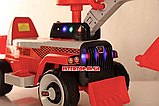 Дитячий електромобіль-Трактор з рухомим ковшем і підсвічуванням Bambi M М 4144L червоний для дітей від 2 до 5 років, фото 3