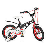 Дитячий двоколісний велосипед Profi Infinity 14 дюймів на магнієвій рамі чорно-червоний матовий. Для дітей 3-5, фото 2