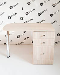 Манікюрний столик компактний довжиною 1 метр стіл для манікюрного салону однотумбовий універсальний VM118
