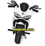 Дитячий електромобіль мотоцикл Bambi 4262 білий колір. Мотоцикл на акумуляторі для дітей 8-12 років, фото 3