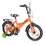 Дитячий двоколісний велосипед Tilly EXPLORER 16 дюймів T-21613 помаранчевий. Для дітей 4-7 років, фото 2