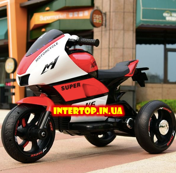 Дитячий триколісний мотоцикл на акумуляторі YAMAHA Bambi M 4135L червоний
