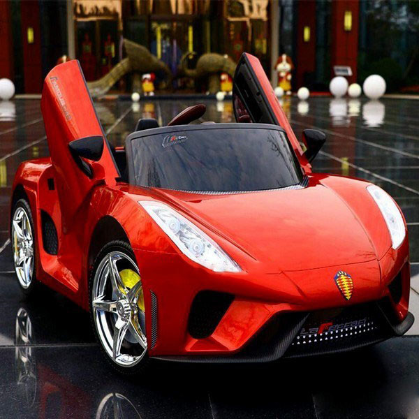 Дитячий електромобіль Ferrari на пульті, T-7656 червоний. Машина на пульті Феррарі