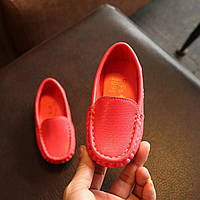 Модная детская летняя обувь на мальчика, слипоны на девочку мальчика,Модные мокасины для девочек на мальчиков Красный, 25