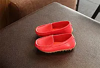 Модная детская летняя обувь на мальчика, слипоны на девочку мальчика,Модные мокасины для девочек на мальчиков Красный, 22