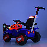 Дитячий електромобіль-Трактор з рухомим ковшем , підсвічуванням і батьківською ручкою Bambi M 4321LR-4 червоний, фото 6