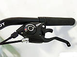 Велосипед гірський двопідвісний на сталевій рамі Azimut Blackmount 24 дюймів 16 рама сіро-бірюзовий, фото 3