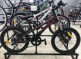 Велосипед дитячий на магнієвої рамі Crosser MTB 20" зріст 130-150 см вік 7 до 11 років чорно-червоний, фото 5
