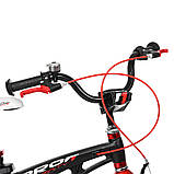 Дитячий двоколісний велосипед Profi Infinity 18 дюймів, LMG18201 чорно-червоний матовий. Для дітей 5-7 років, фото 4