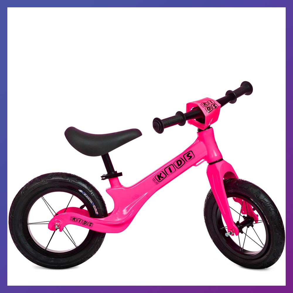 Дитячий біговел велобіг 12 дюймів на магнієвій рамі PROF1 KIDS SMG1205A-4 рожевий