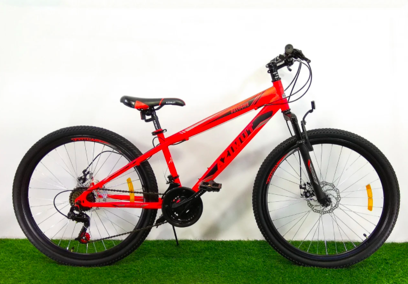 Велосипед гірський двоколісний сталевий зі швидкостями 21 шт. Azimut Extreme 24 дюймів 13 рама червоний