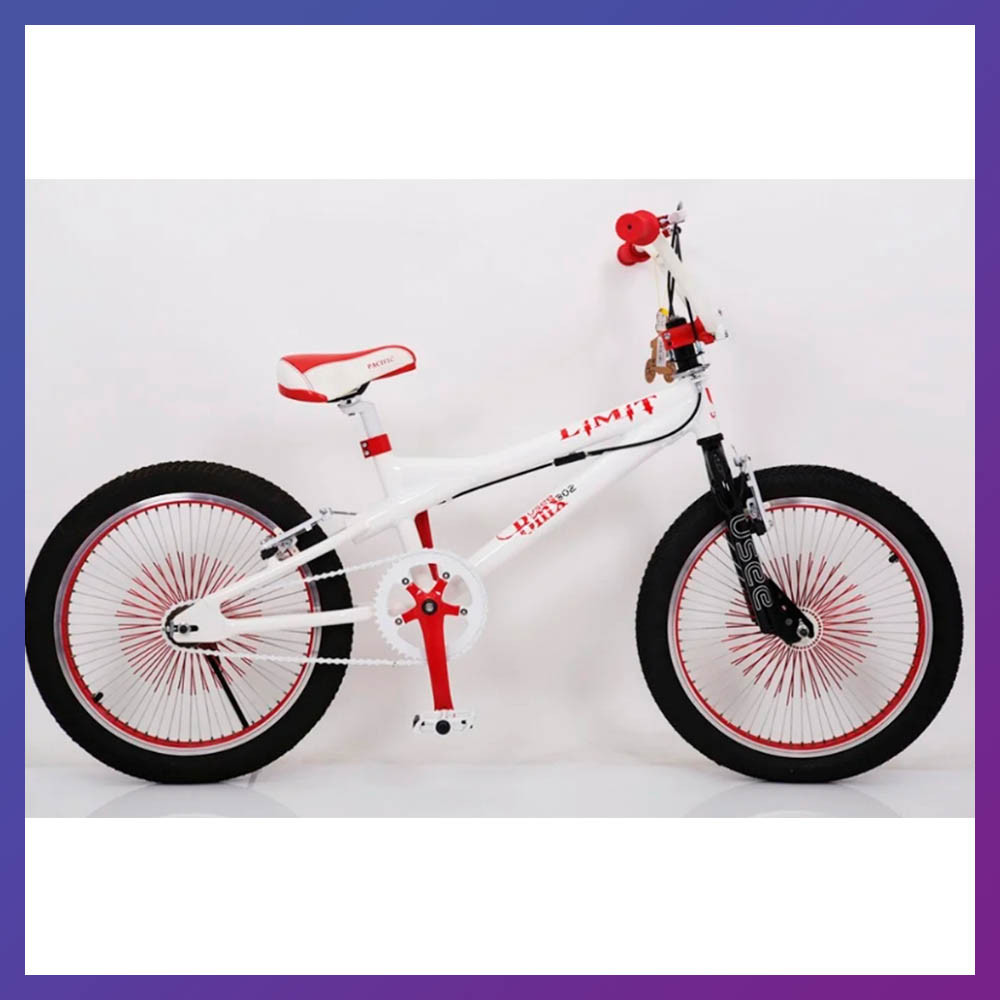 Трюкових велосипедів BMX двоколісний на сталевій рамі з пегами Sigma BMX-20 дюймів білий