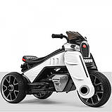 Дитячий триколісний електро-мотоцикл на м'яких колесах для дітей від 3 до 6 років M 4113EL-1 білий, фото 2