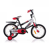 Велосипед дитячий двоколісний Azimut Stitch 16" зростання 100-120 см вік 4 до 7 років червоний, фото 3