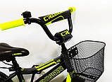 Велосипед дитячий двоколісний з кошиком Crosser Rocky 16" зростання 100-120 см вік 4 до 7 років чорно-рожевий, фото 3