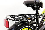 Велосипед дитячий двоколісний із кошиком Crosser Rocky 20" зріст 130-150 см вік 7 до 11 років чорно-синій, фото 4