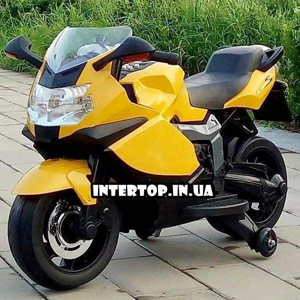 Дитячий двоколісний електричний мотоцикл Т 7235 жовтий