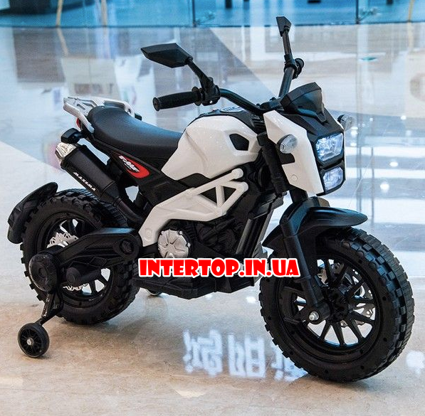 Дитячий електромотоцикл Harley Davidson на акумуляторі з м'якими EVA колесами M 4267 білий для дітей 3-8лет