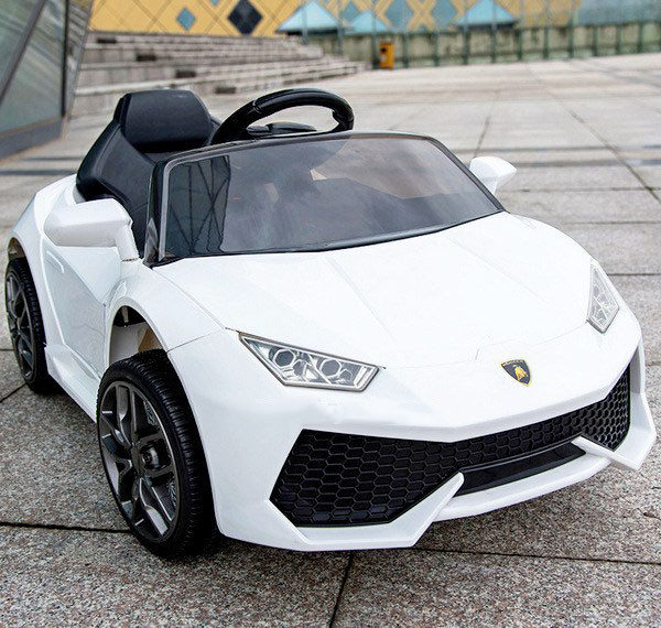 Дитячий електромобіль Lamborghini на пульті, T-7655 білий. Машина на пульті Ламборжіні