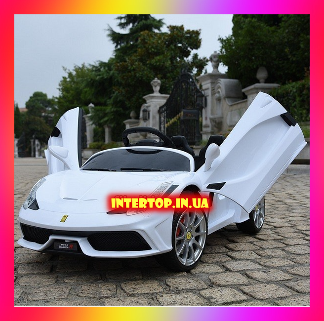 Дитячий електромобіль Lamborghini Ламборджині на акумуляторі з пультом РУ Т 7659 білий
