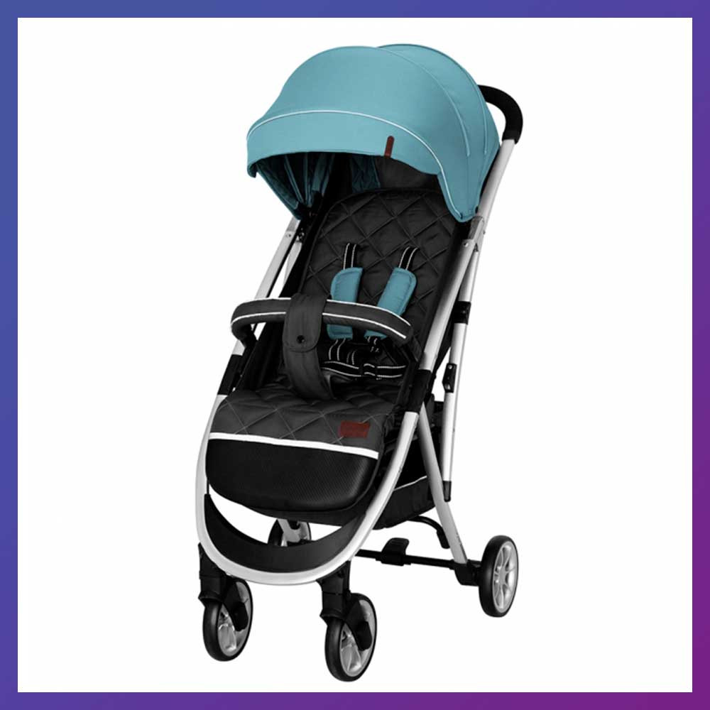 Дитяча прогулянкова коляска книжка з регульованою спинкою CARRELLO Gloria CRL-8506/1 зелена колеса-поліуретан