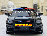 Дитячий електромобіль на м'яких колесах Ford Police Поліція T-7654 чорний, фото 2