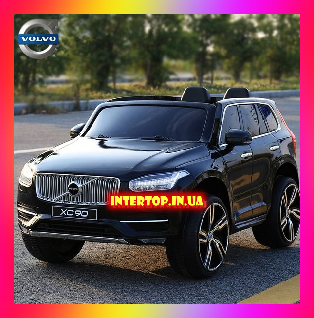 Дитячий електромобіль на пульті управління Джип Volvo XC90 Ліцензія Чорний Автопокраска