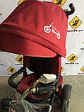 Дитячий триколісний велосипед - коляска на надувних колесах TILLY TORNADO T-383 (з поворотом сидіння на 360 ), фото 2