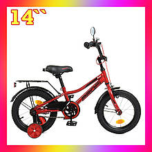 Дитячий двоколісний велосипед Profi PRIME 14 дюймів, 14221 червоний. Для дітей 3-5 років