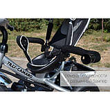 Дитячий триколісний велосипед - коляска TILLY Camaro T-362 сірий з батьківською ручкою надувні колеса 12", фото 5