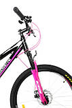 Велосипед гірський двоколісний одноподвесный на алюмінієвій рамі Crosser Girl 26 дюймів 16,9" рама чорний, фото 7