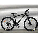 Велосипед гірський двоколісний одноподвесный на алюмінієвій рамі TopRider 680 26" колеса 18" рама хакі, фото 2