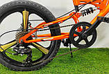 Велосипед дитячий на литих колесах Azimut Blackmount 20" на зріст 130-150 см вік від 7 до 11 років помаранчевий, фото 7