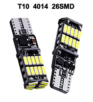 Світлодіодна лампа LED T10/W5W 4014 26 SMD CANBUS жовтий, фото 3