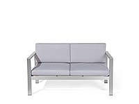 Садовый диван 2-местный светло-серый SALERNO