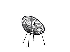 ACAPULCO II стілець із ротанга чорного кольору