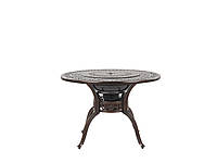 Круглый садовый стол с грилем ø 105 см, коричневый MANFRIA