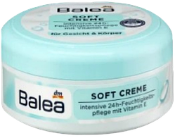 Крем для обличчя й тіла  Ніжний дотик із вітаміном Е  Balea Soft Creme Intensive 250 мл