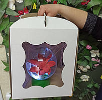 Коробка подарункова біла 21х21х23см